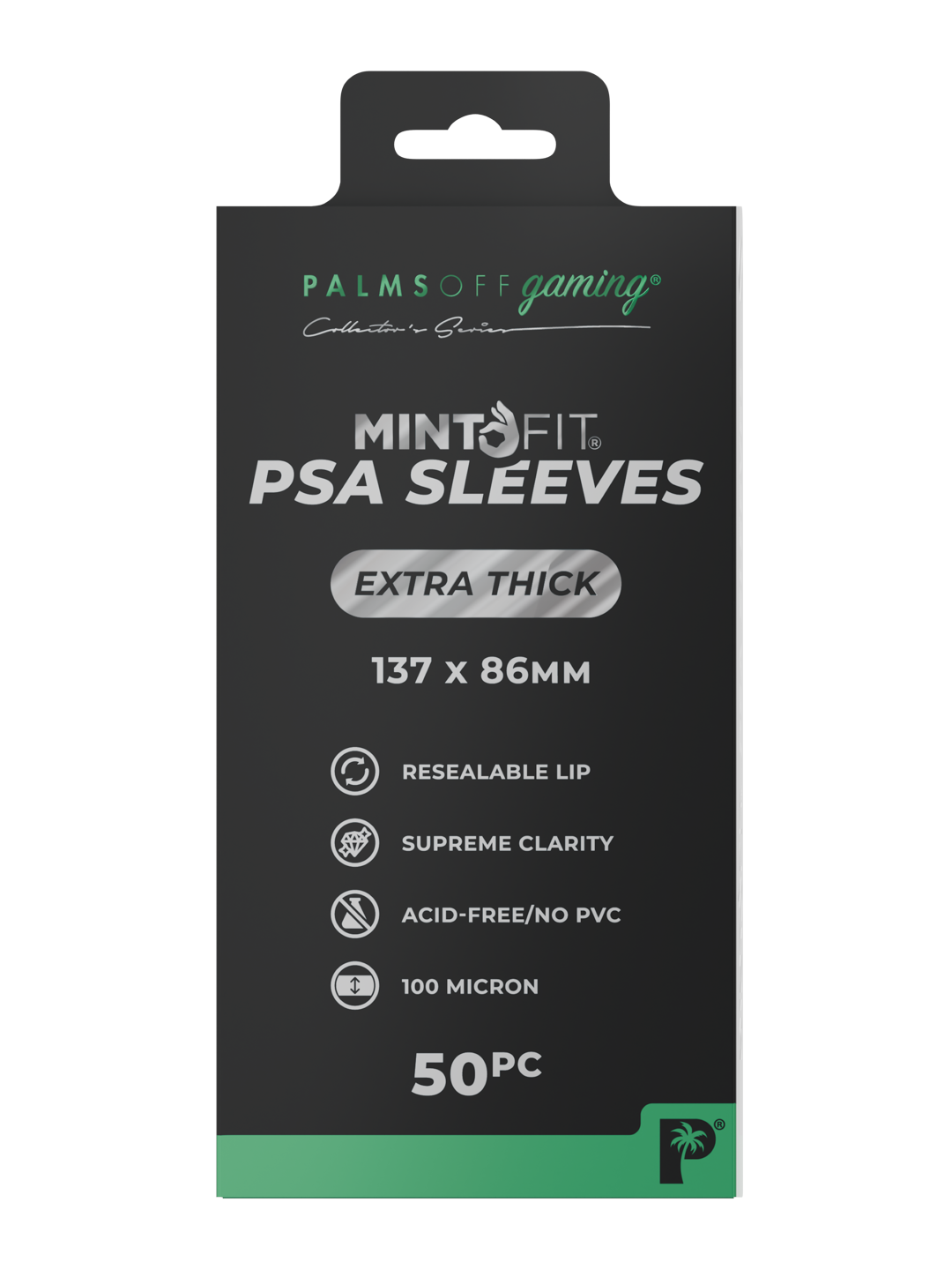Palms Off Gaming MintFit PSA Graded Card Sleeves - Extra Thick 50pc
