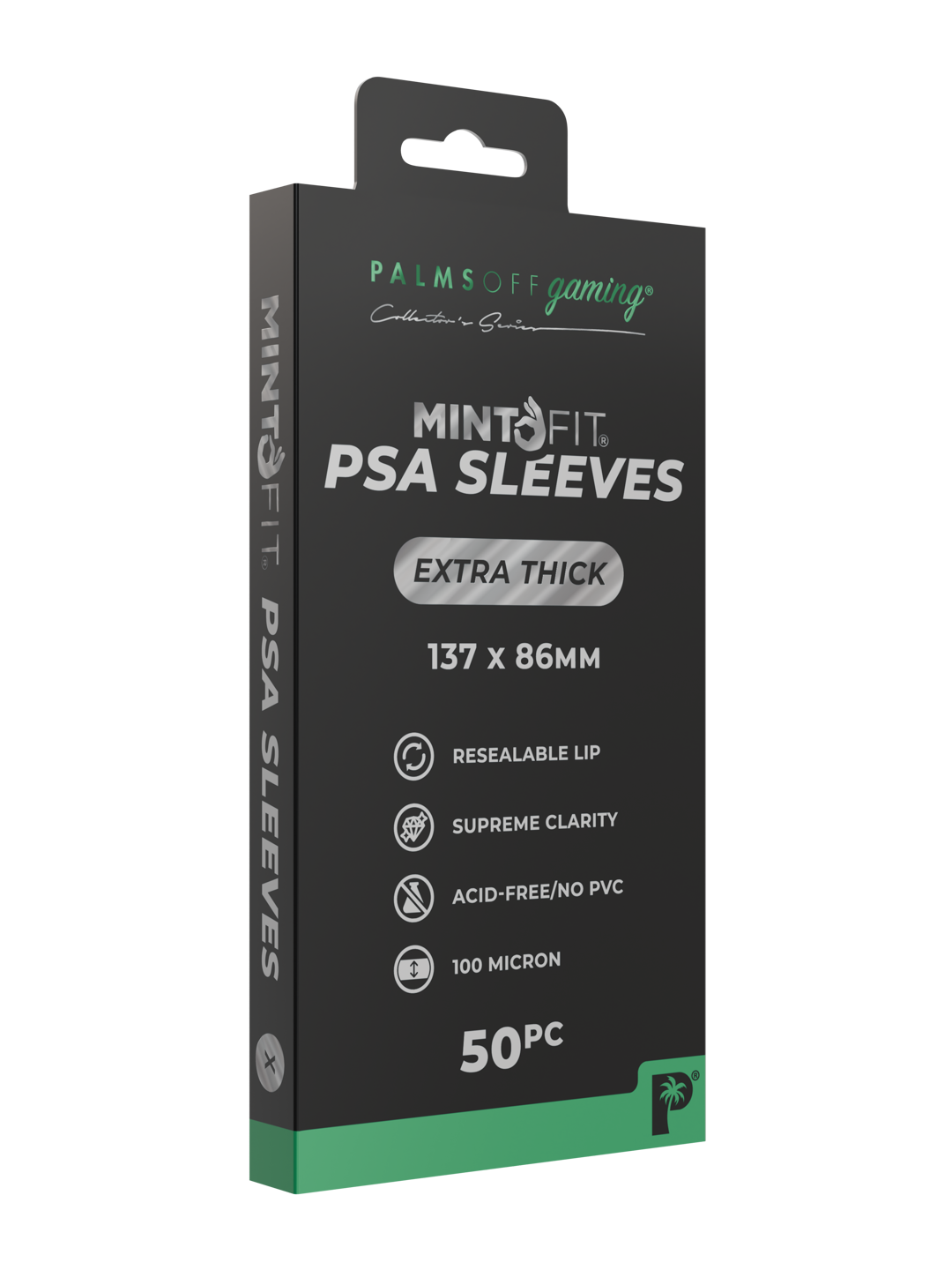 Palms Off Gaming MintFit PSA Graded Card Sleeves - Extra Thick 50pc
