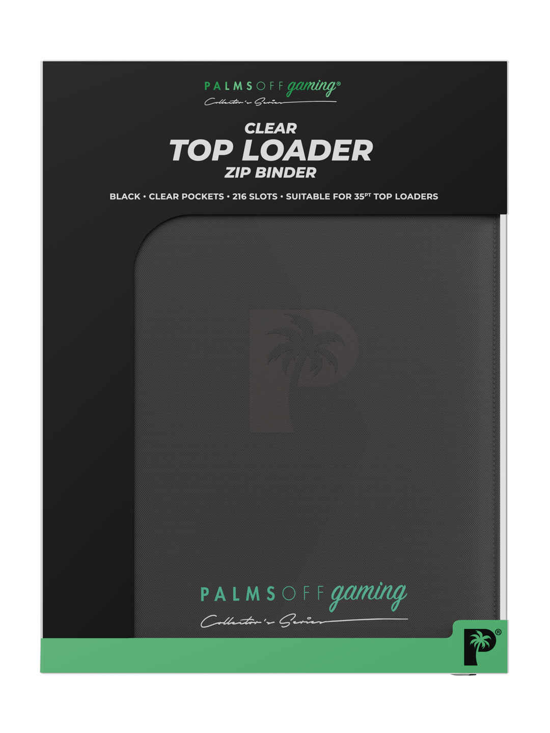 Collector's Series Top Loader Zip Binder - 9 Pocket - Black