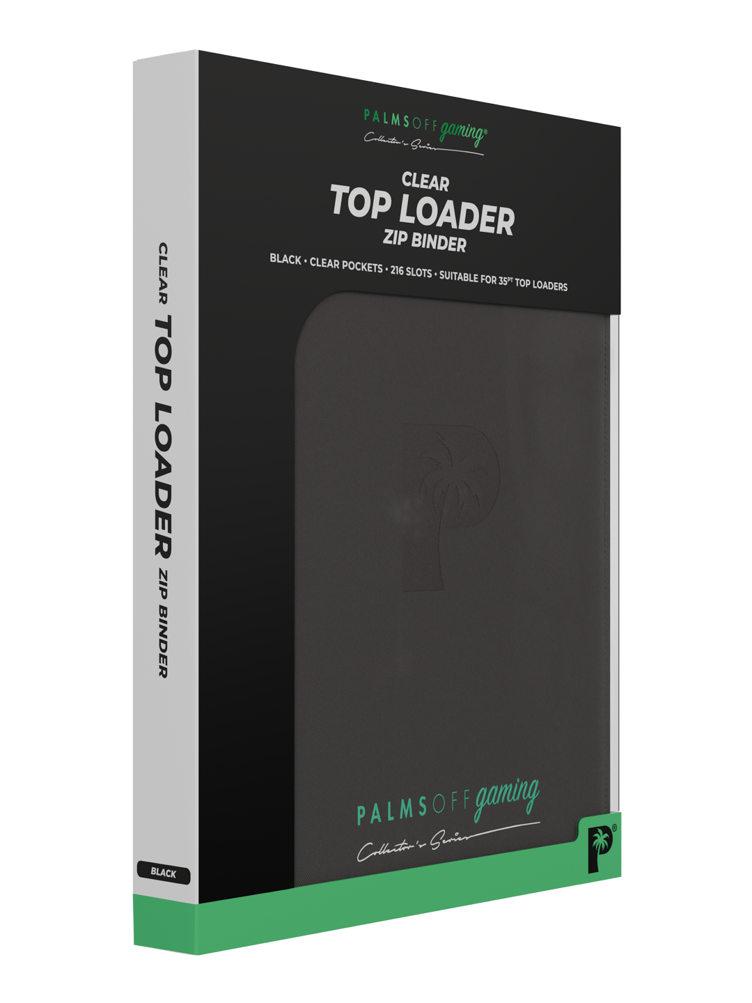 Collector's Series Top Loader Zip Binder - 9 Pocket - Black