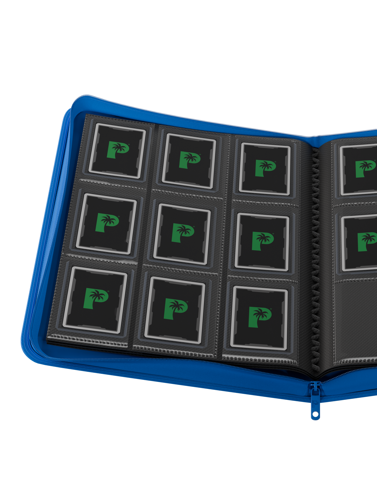 Palms off Gaming Collector's Series Top Loader Zip Binder - 9 Pocket - Blue
