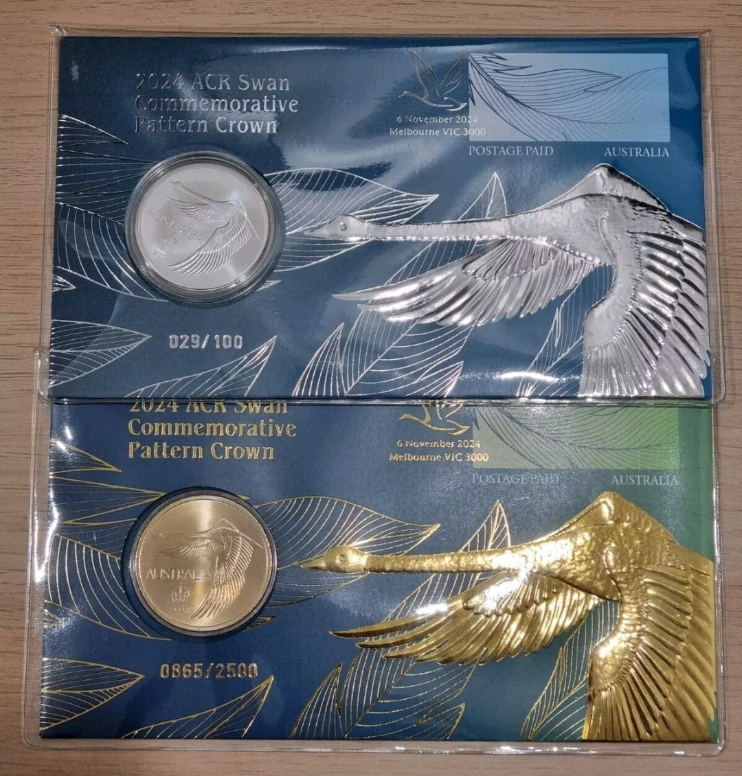 2024 ACR Commemorative Pattern Crown Silver and AlBn Token Swan Dollar PNC